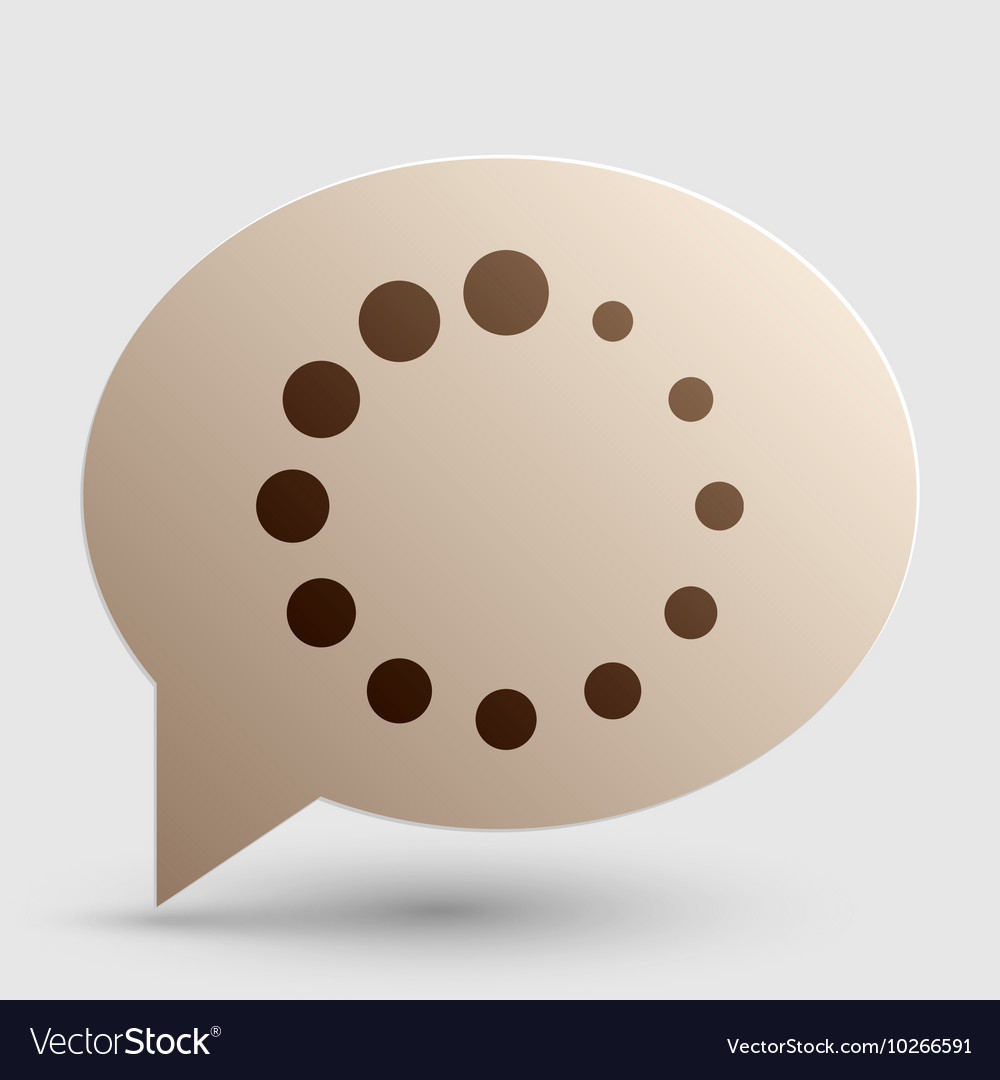 Circular loading sign brown gradient icon