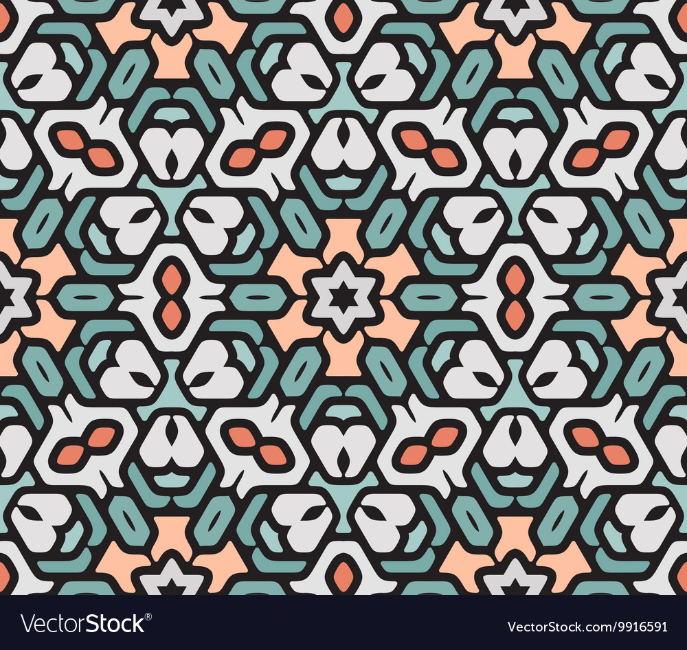 Colorful Hexagonal Mandala Pattern