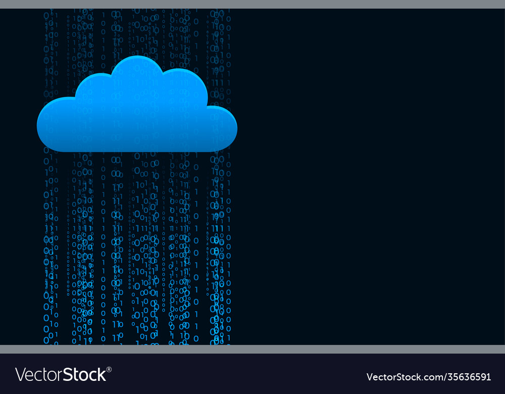 Data streaming cloud computing technology concept vector image Data streaming cloud computing technology concept