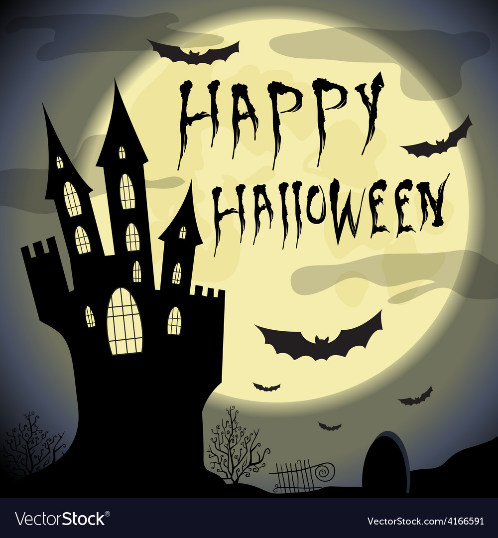 happy halloween card halloween template with vector image