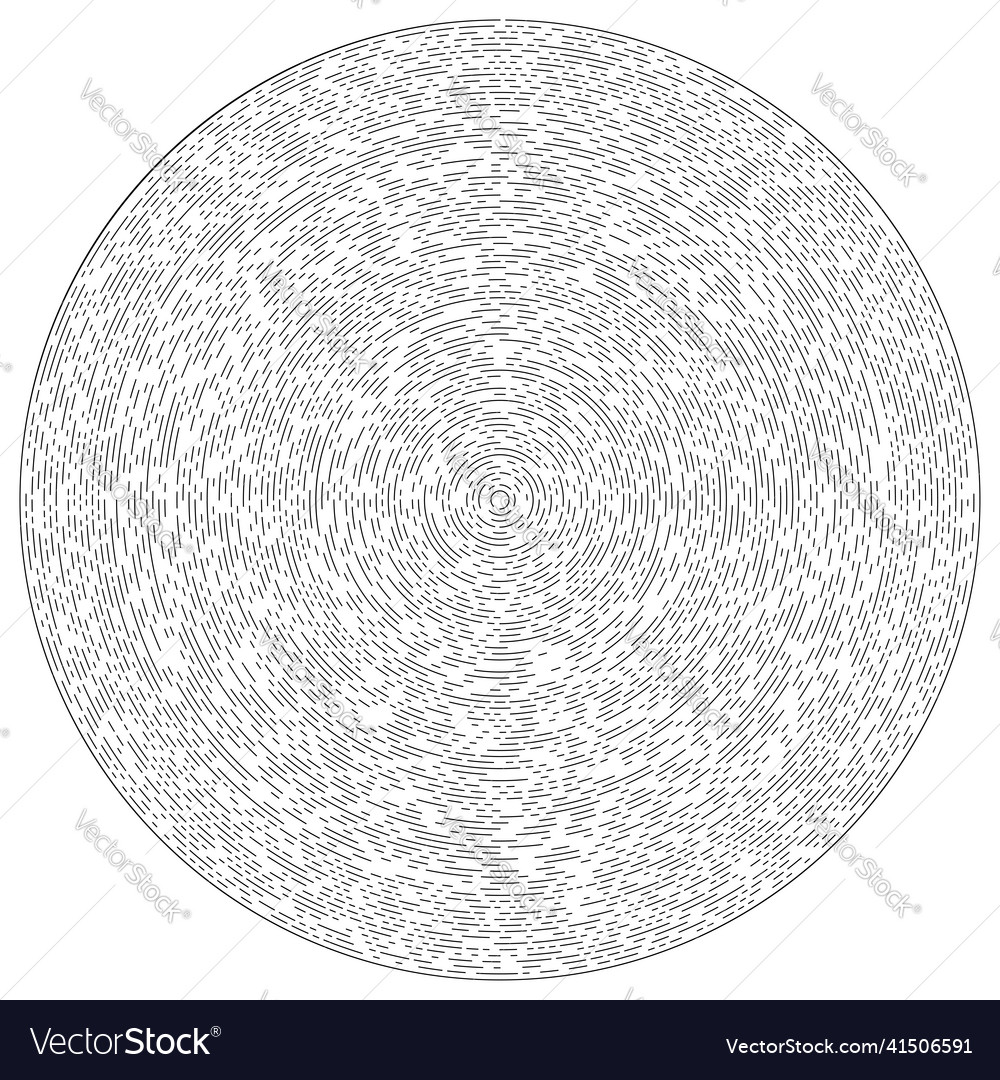 Radial radiating circular concentric lines element