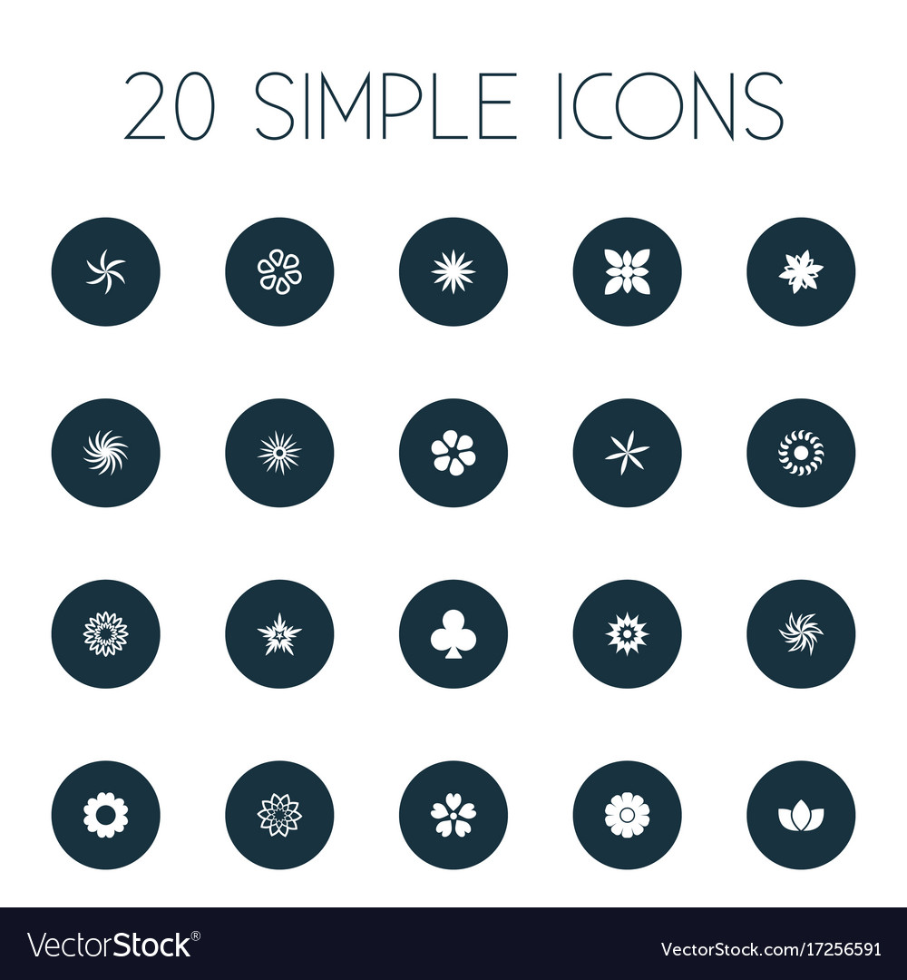 Set of simple icons element