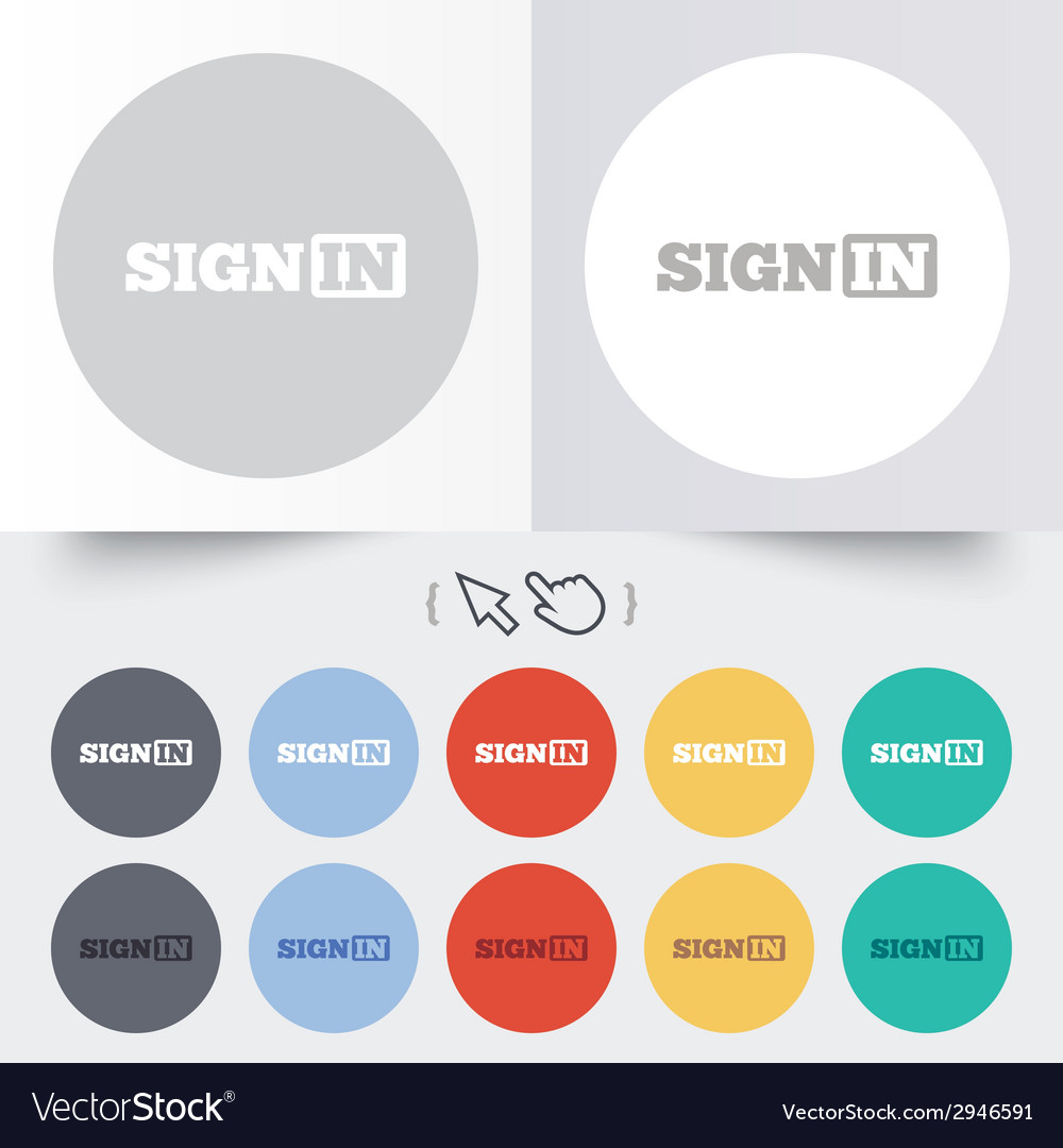 Sign in icon join symbol Royalty Free Vector Image