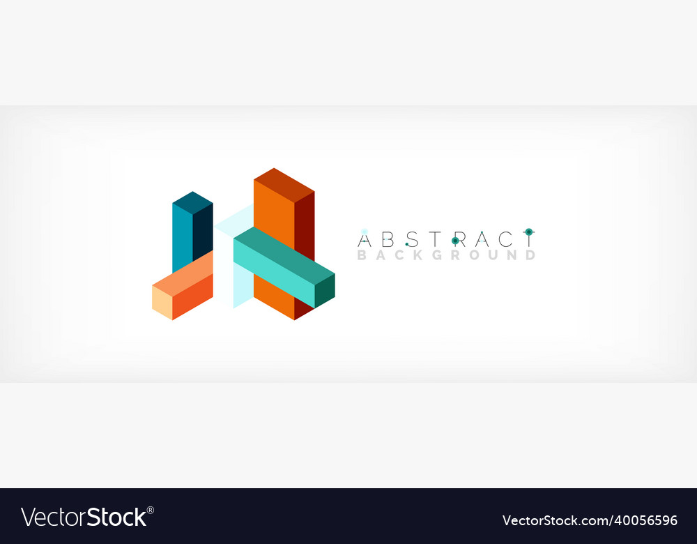 Abstract background 3d cubes cubic elements vector image Abstract background 3d cubes cubic elements