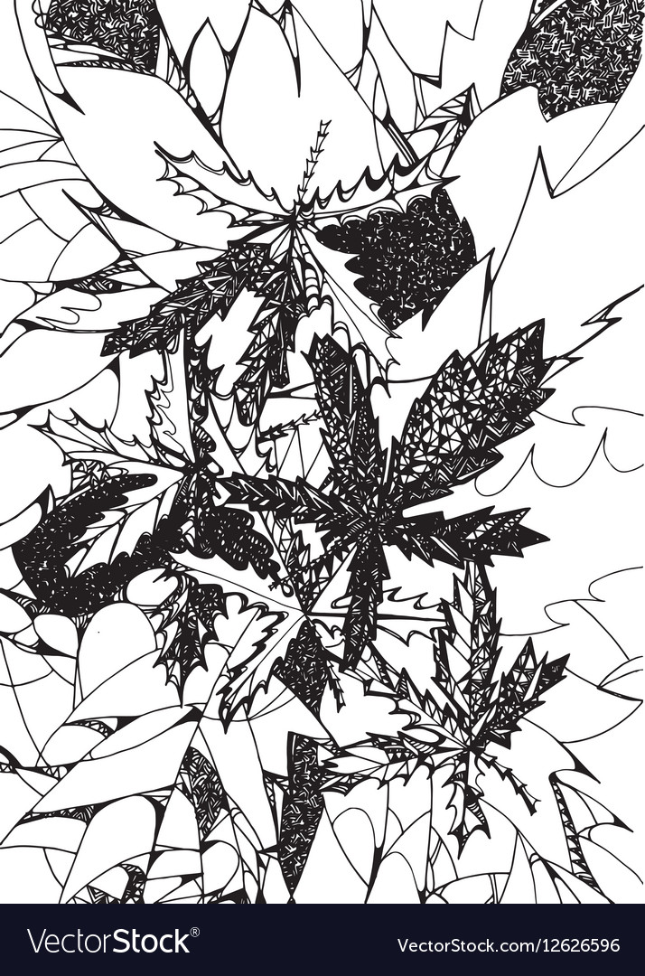 Abstraction with the image of maple