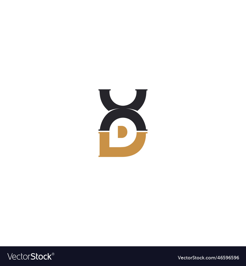 Alphabet letters monogram logo dx xd d and x