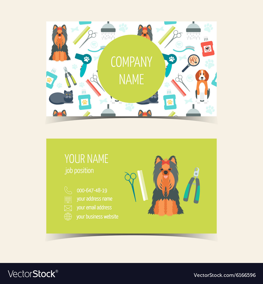 Animal Grooming Business Cards