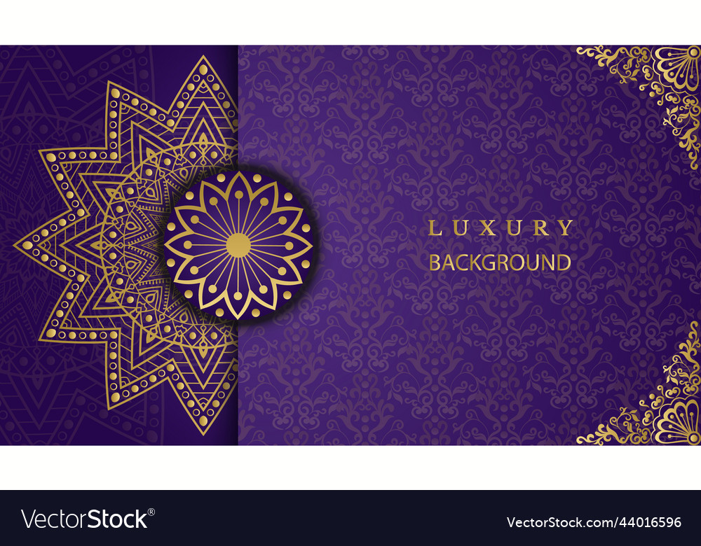 Arabic style gorgeous gold vintage greeting card Vector Image