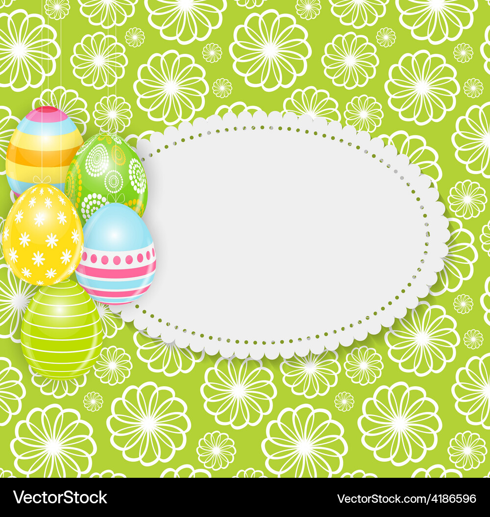 Beautiful easter egg background Royalty Free Vector Image