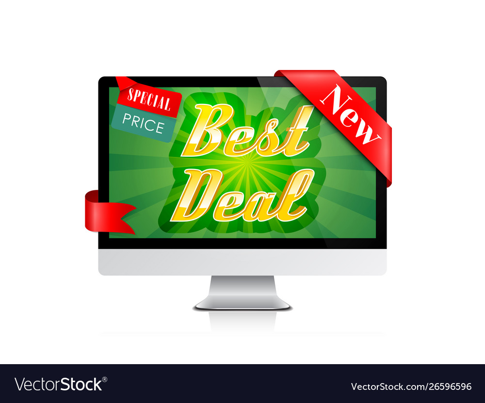 Best deal banner computer display offer design