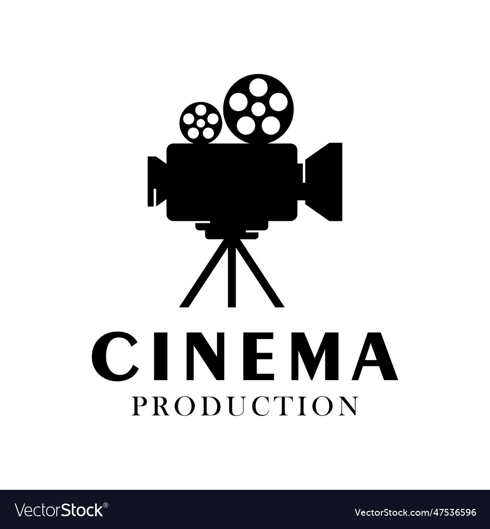 Cinema production logo Royalty Free Vector Image