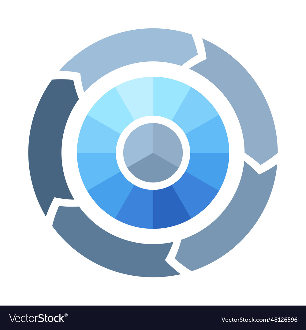 Circle diagram infographic rotation round cycle