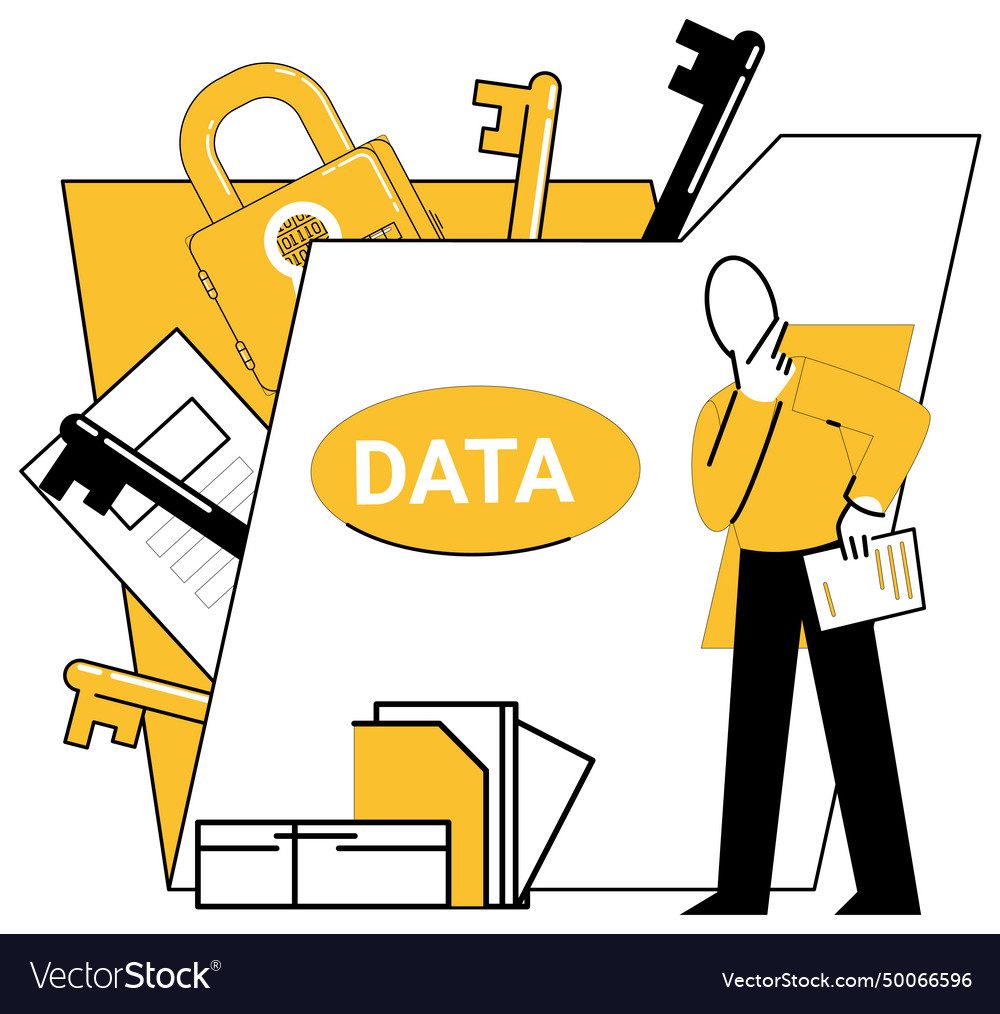 Data management info progress is result vector image Data management info progress is result