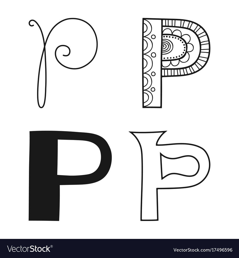 Decorative Letters Of The Alphabet Lettering For Vector Image