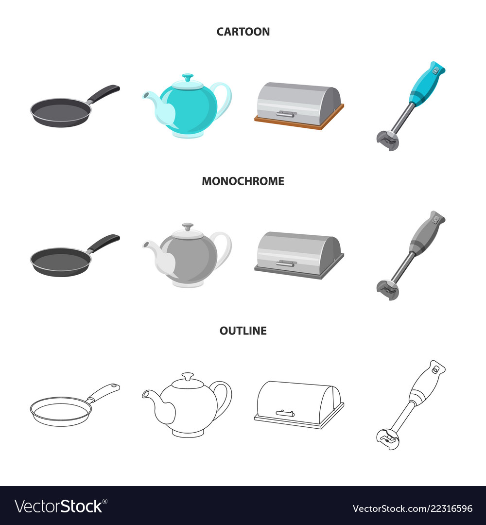 Design of kitchen and cook symbol set