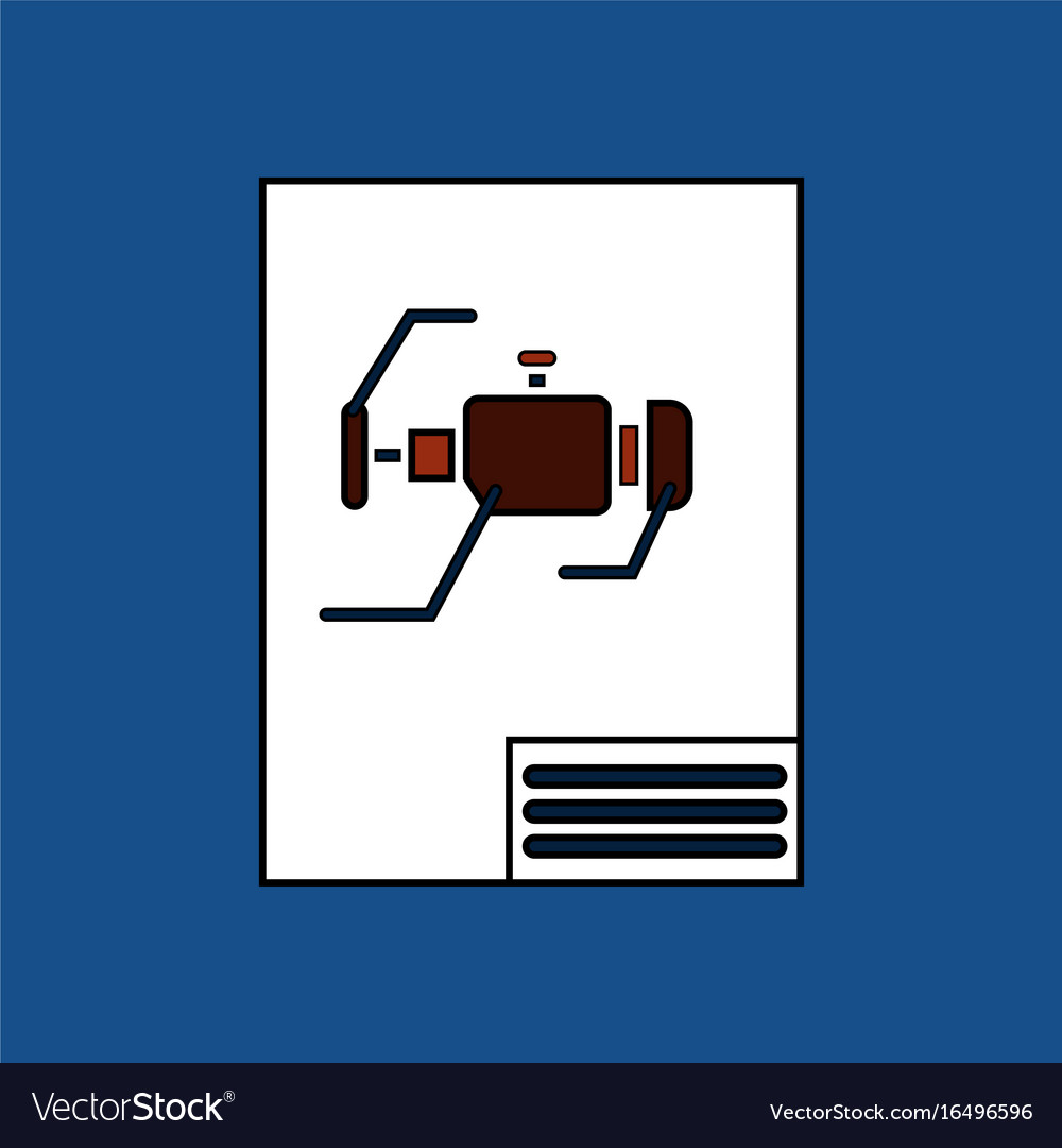 Flat icon design collection motor circuit