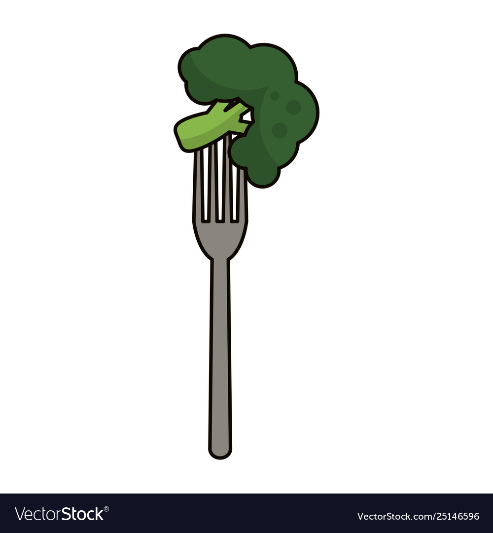 Fork with broccoli