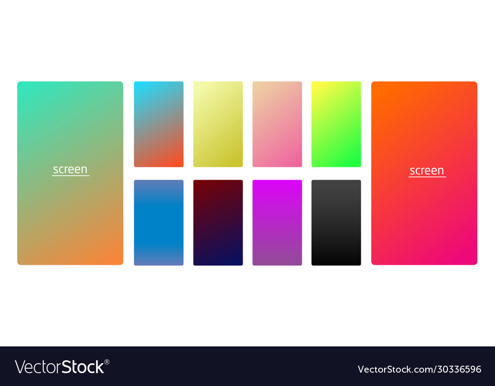 Gradient backgrounds for screen set 5 Vector Image Gradient backgrounds for screen set 5