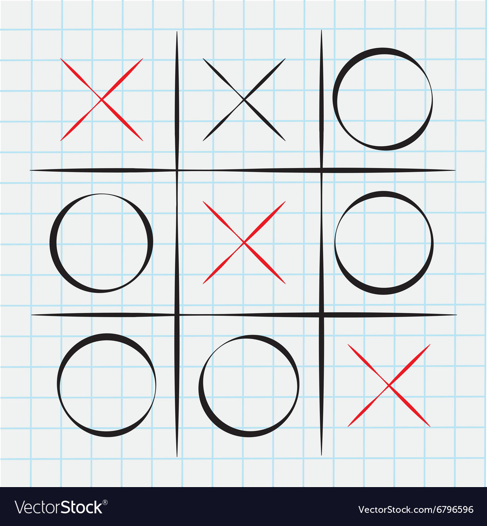 Hand Drawn Tic Tac Toe Game