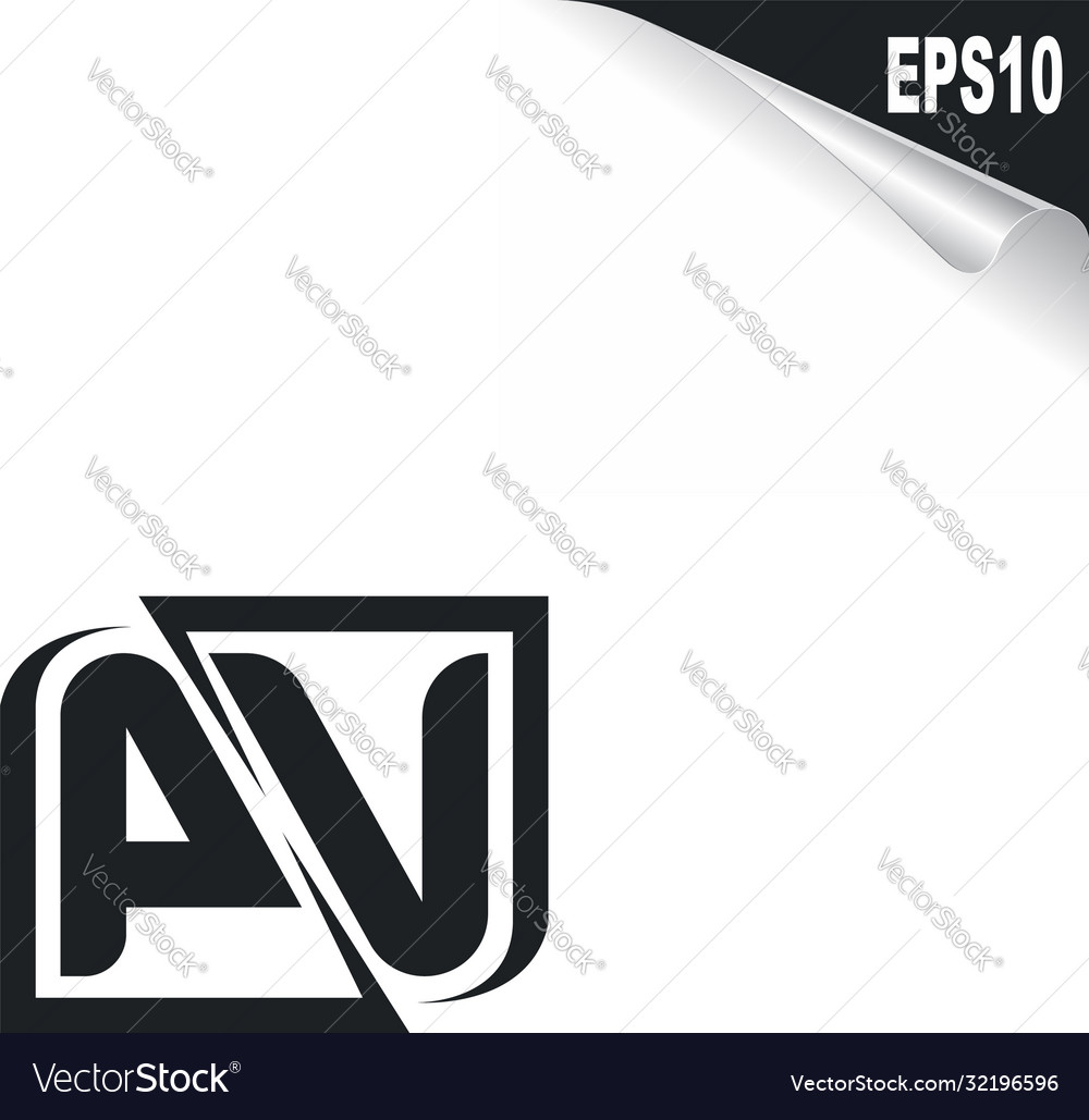 Initial pv logo design with shape style Vector Image Initial pv logo design with shape style