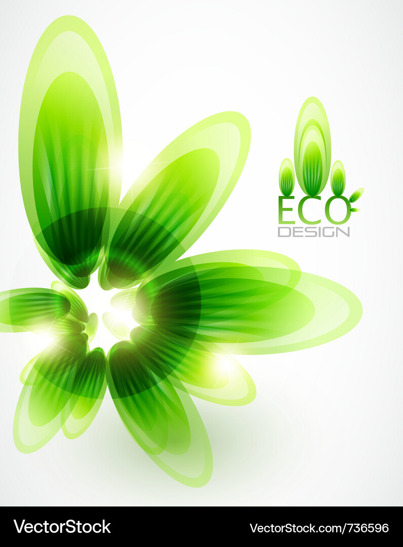 Nature green leaf background Royalty Free Vector Image