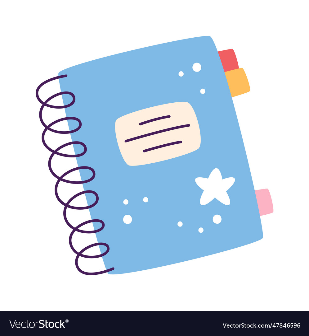 Notebook with bookmarks