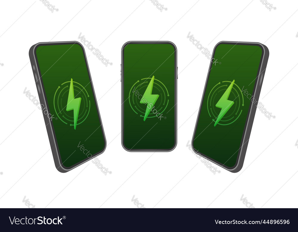 Phone charging smartphone charger battery Vector Image Phone charging smartphone charger battery