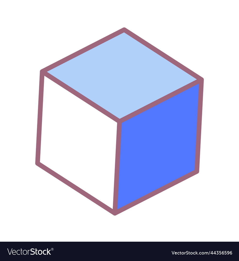 Psychedelic cube concept vector image Psychedelic cube concept