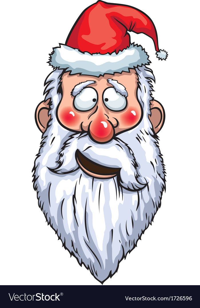 Santa Claus Confused Head Royalty Free Vector Image