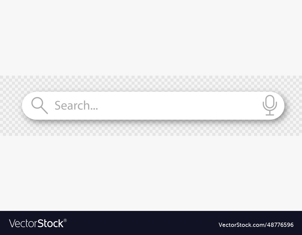 Search bar isolated on chekered background Vector Image