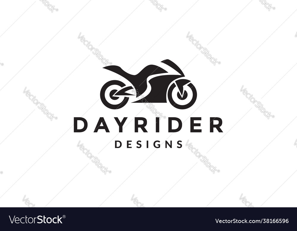Simple motorcycle sport silhouette logo icon