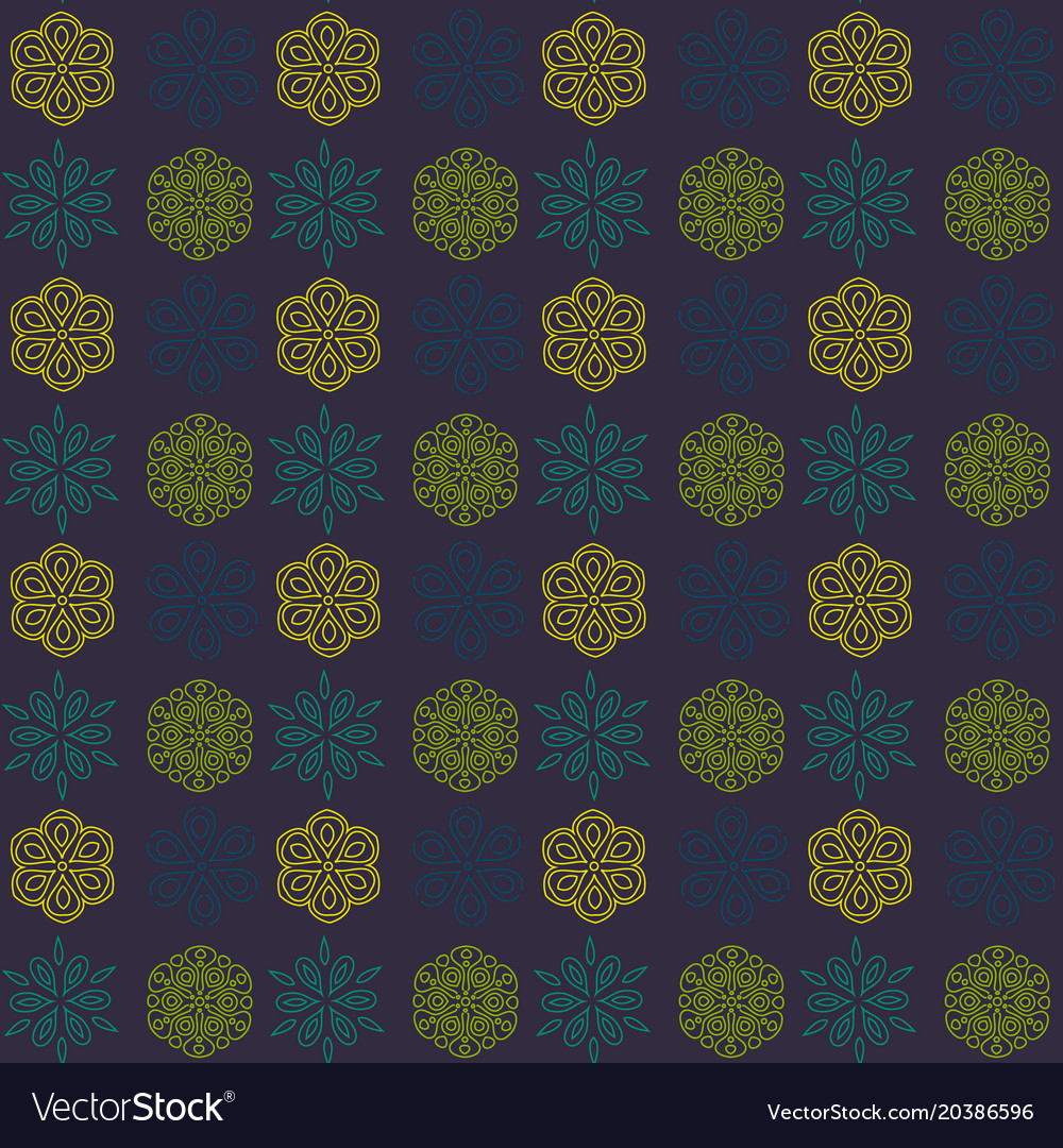 Snowflake symmetry seamless pattern