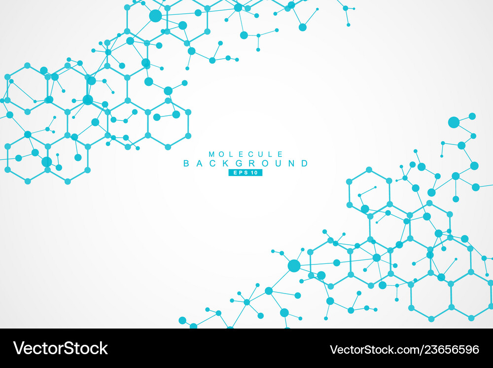 Structure molecule and communication dna atom Vector Image