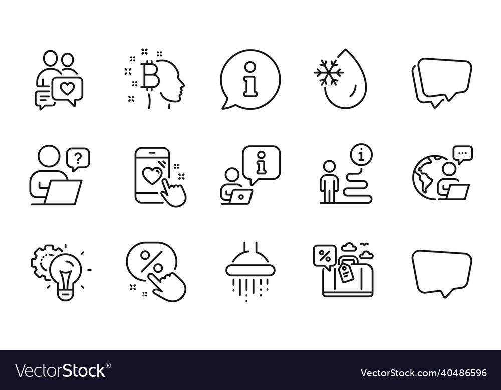 Technology icons set included icon as outsource vector image Technology icons set included icon as outsource