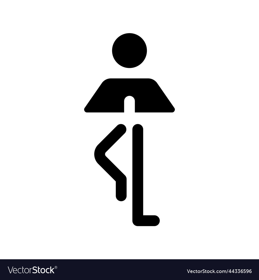 Tree pose black glyph ui icon