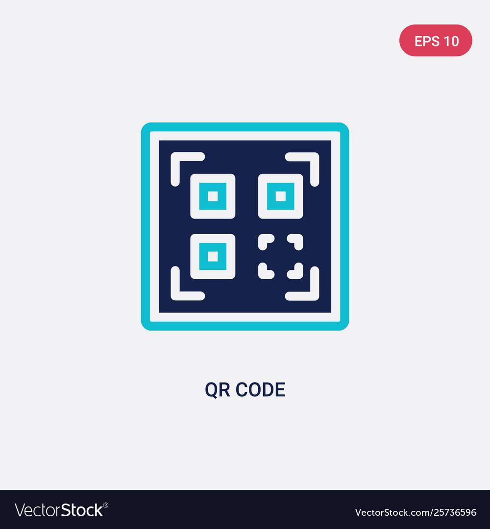 Two color qr code icon from delivery and logistic vector image Two color qr code icon from delivery and logistic
