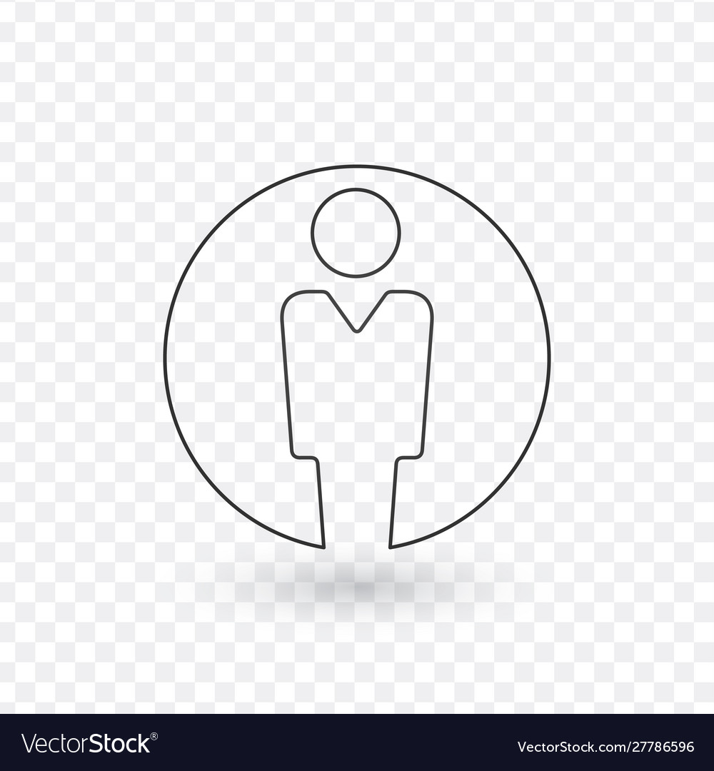 User linear icon isolated on transparent Vector Image User linear icon isolated on transparent