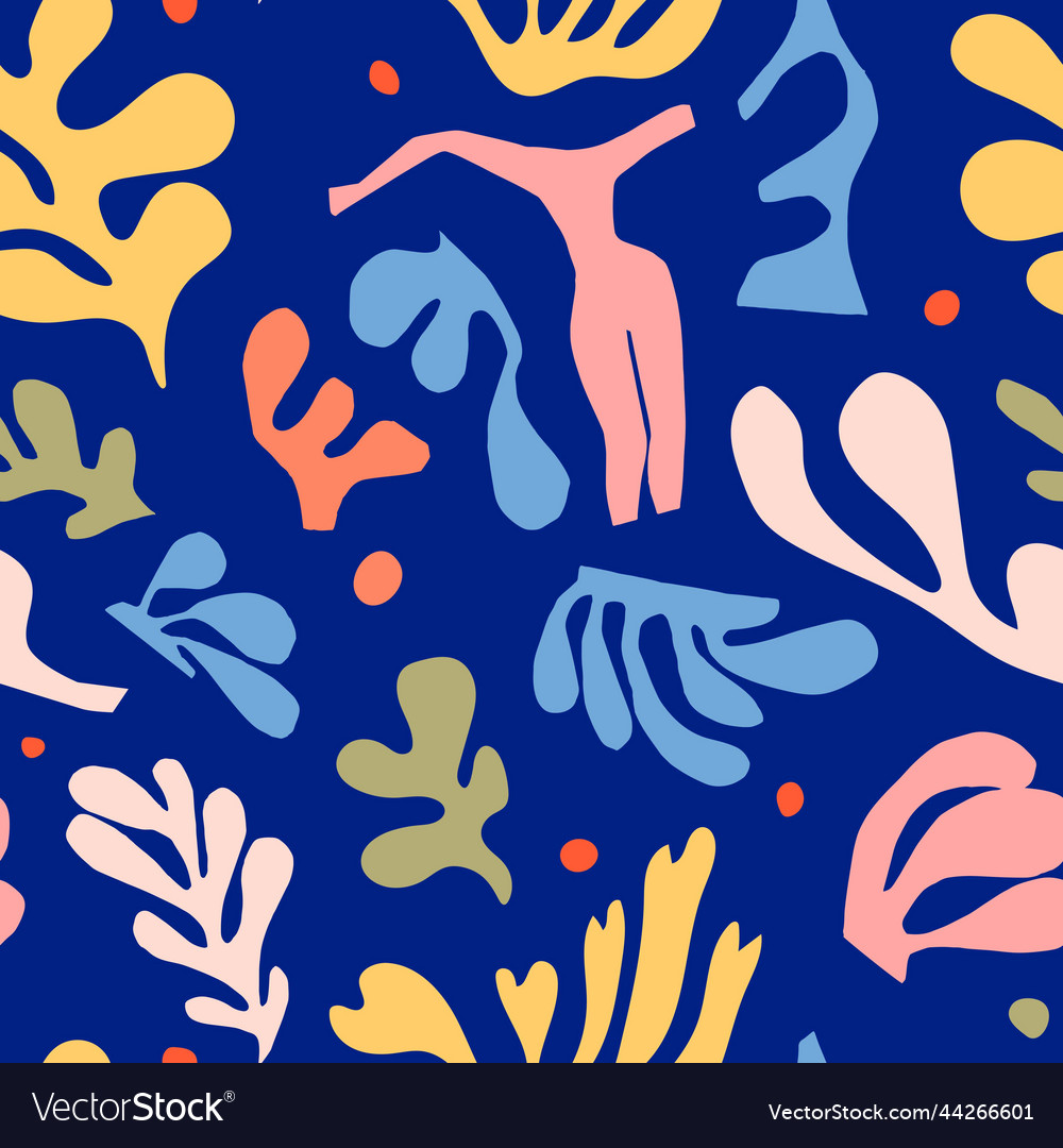 Abstract seamless pattern with cut out shapes vector image Abstract seamless pattern with cut out shapes