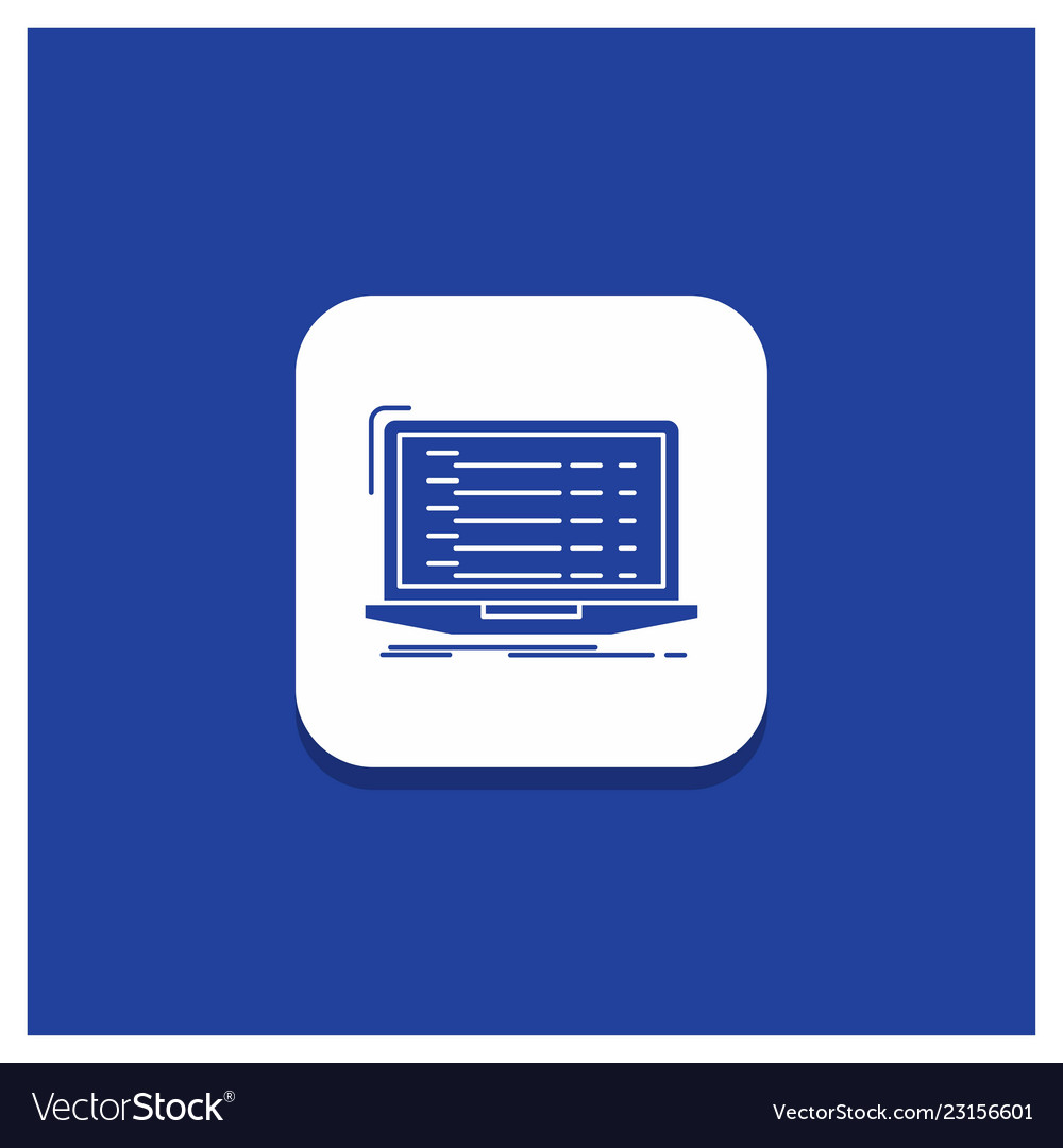 Blaue Runde Taste für api app Codierung Entwickler vector image Blaue Runde Taste für api app Codierung Entwickler