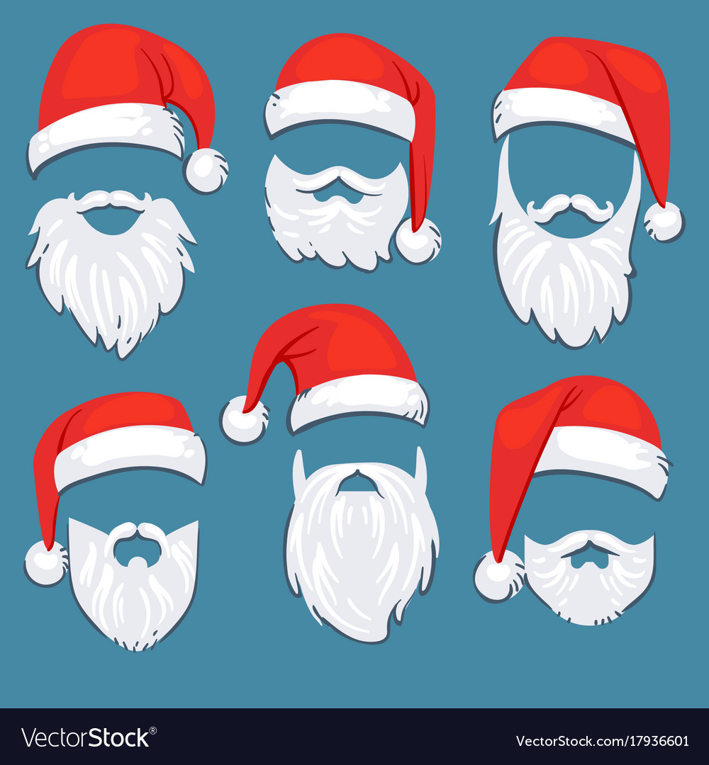 Christmas santa claus red hats with white