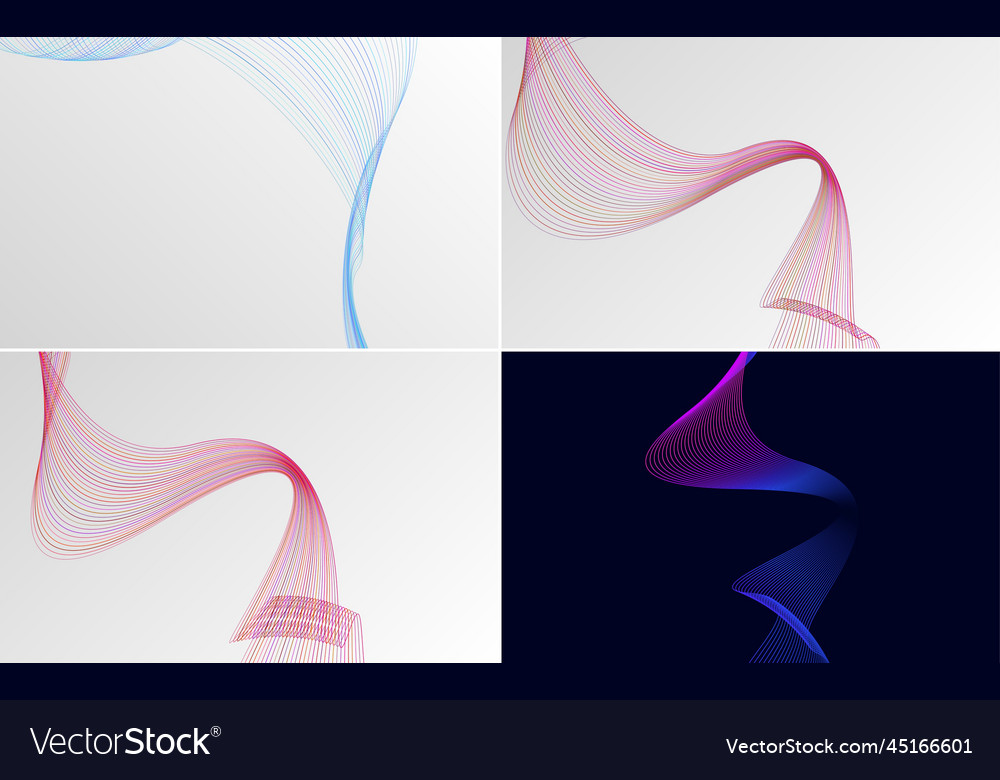 Collection of geometric minimal lines pattern set Vector Image Collection of geometric minimal lines pattern set