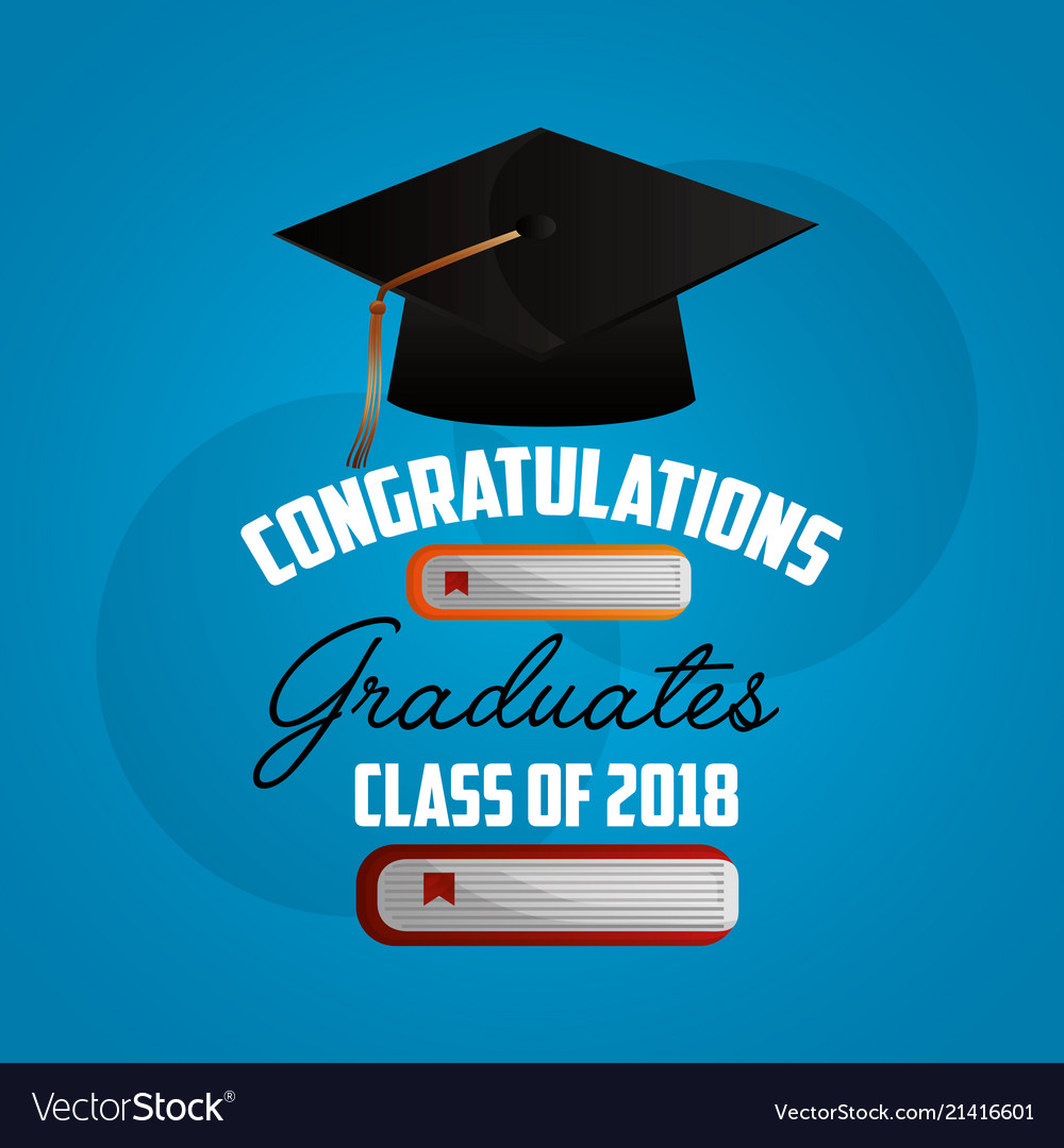 congratulations graduation card royalty free vector image