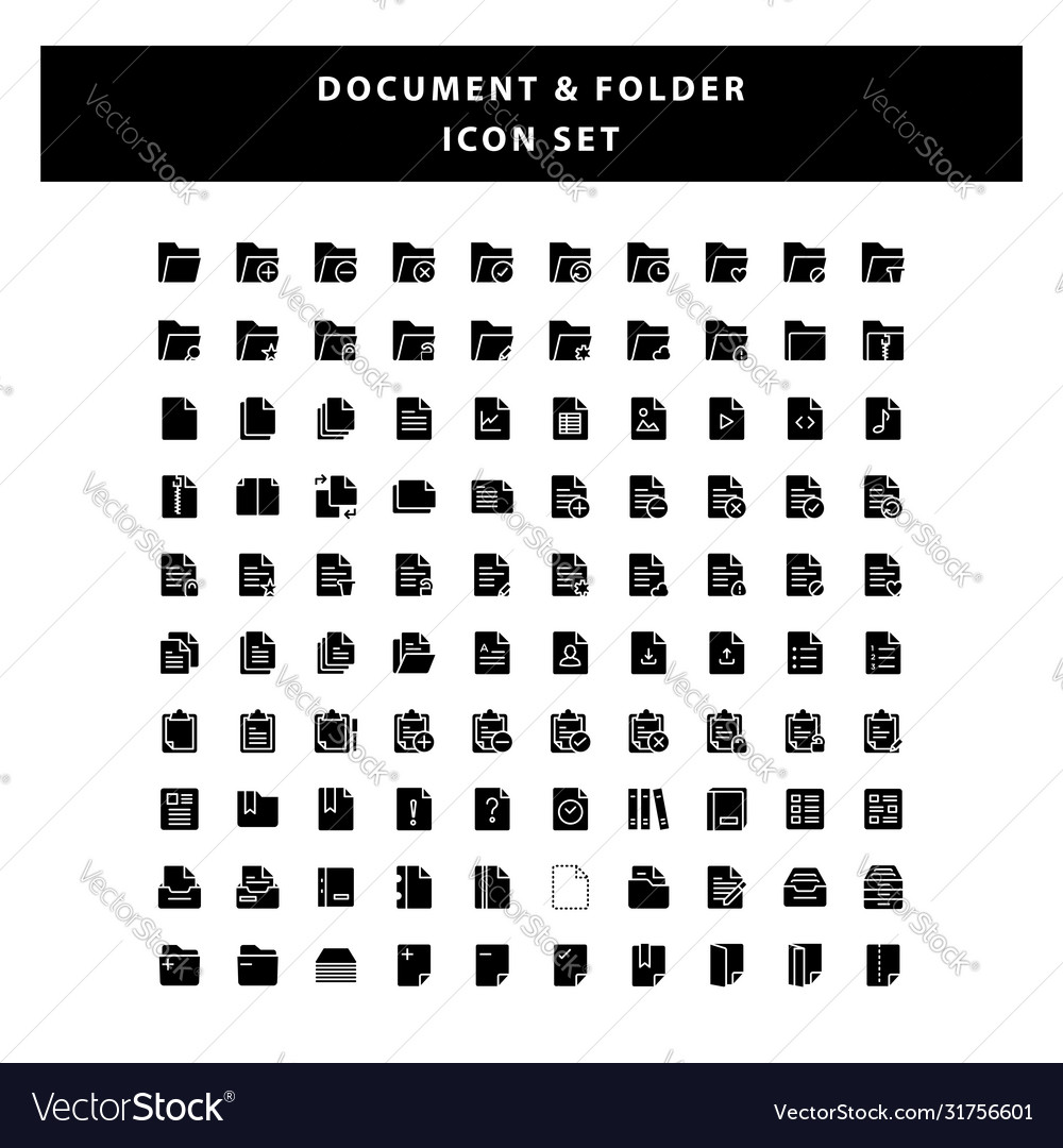 Document & Folder Icon Set