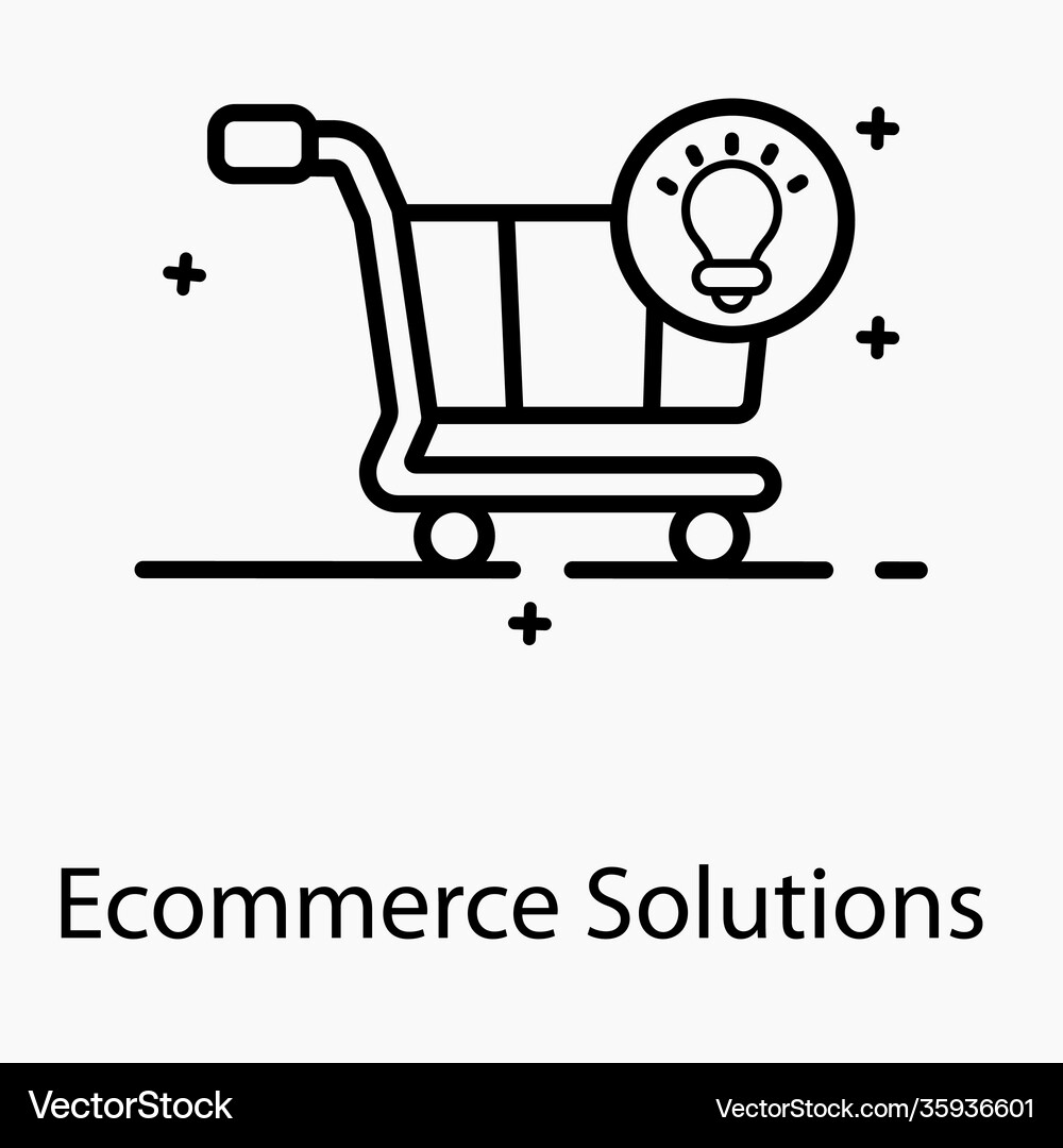 Ecommerce solution Royalty Free Vector Image - VectorStock