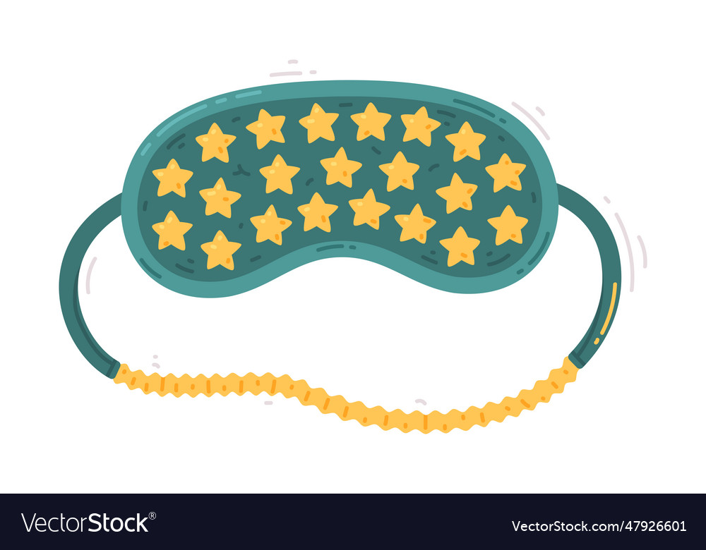Eye mask for sleeping as cloth cover to block out Vector Image