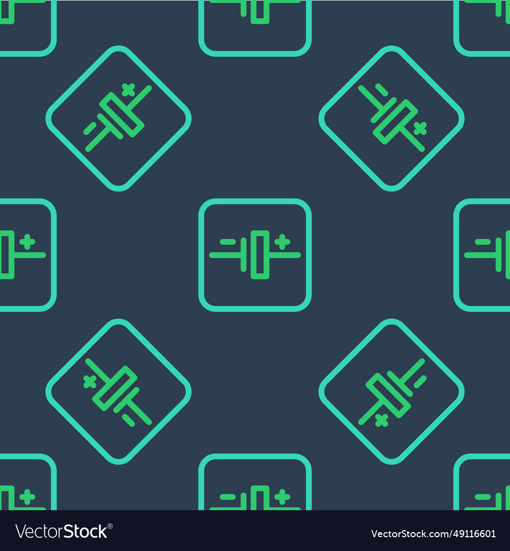 Line dc voltage source icon isolated seamless vector image Line dc voltage source icon isolated seamless