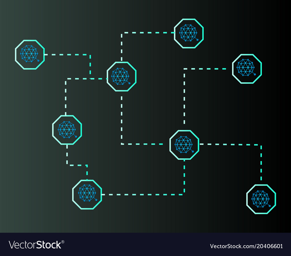 Qtum blockchain cryptocurrency on dark background