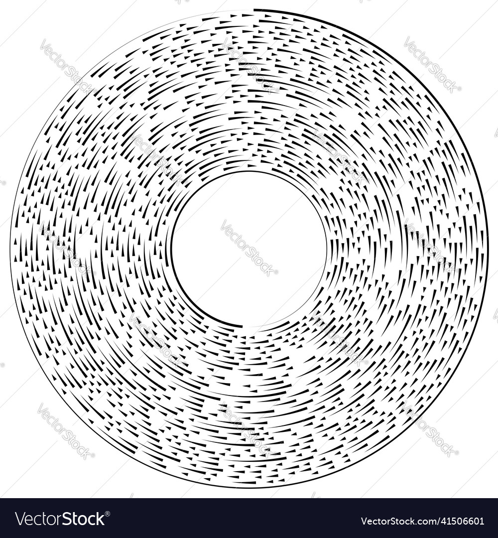 Radial radiating circular concentric lines element vector image Radial radiating circular concentric lines element