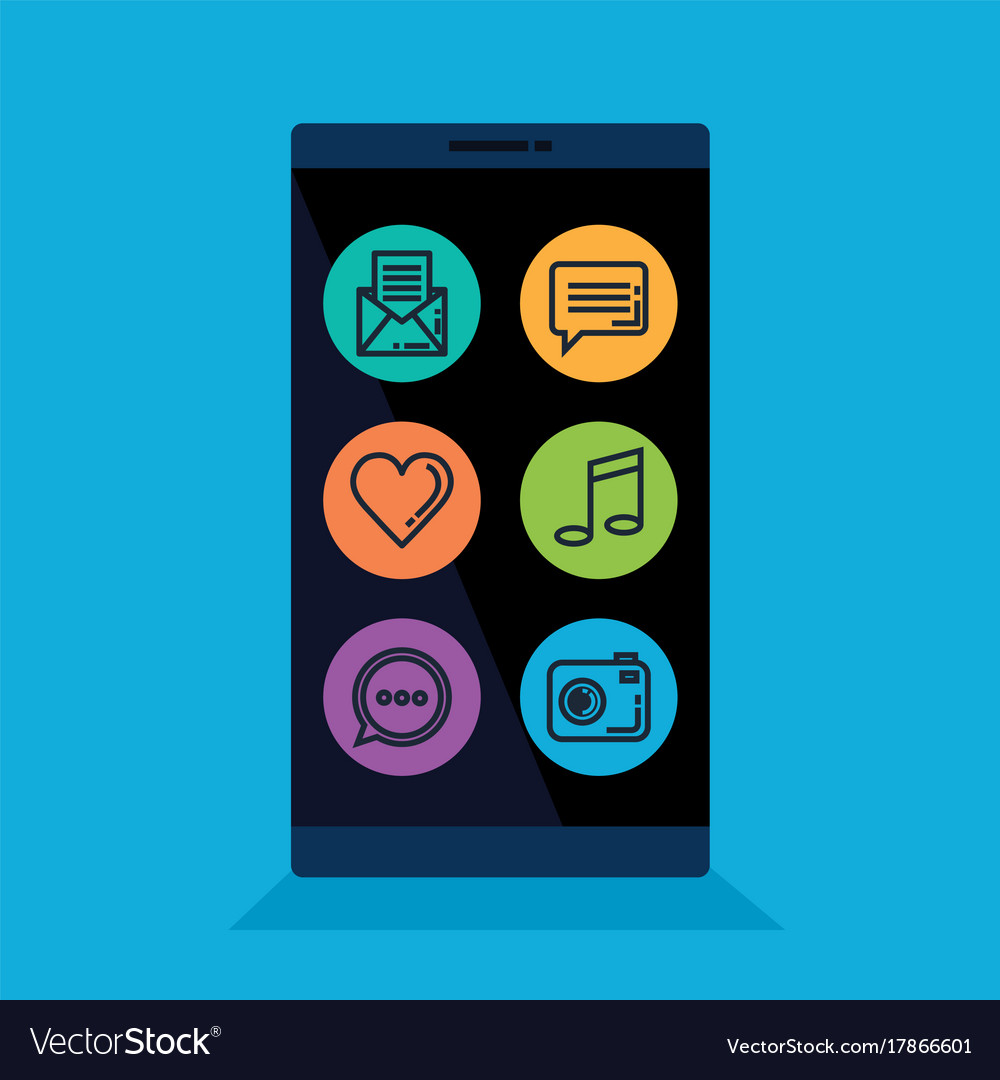 Smartphone with applications menu