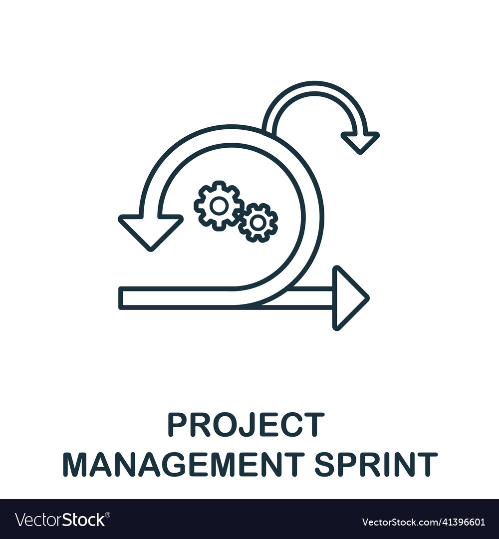 Sprint Icon Line Element aus Projektmanagement
